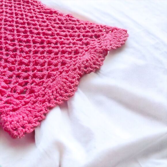 Koret Women open knit crochet beads jewels rocks sweater top XL beach hippie - Picture 9 of 9